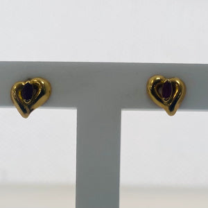 Boucles d'oreilles en or avec rubis