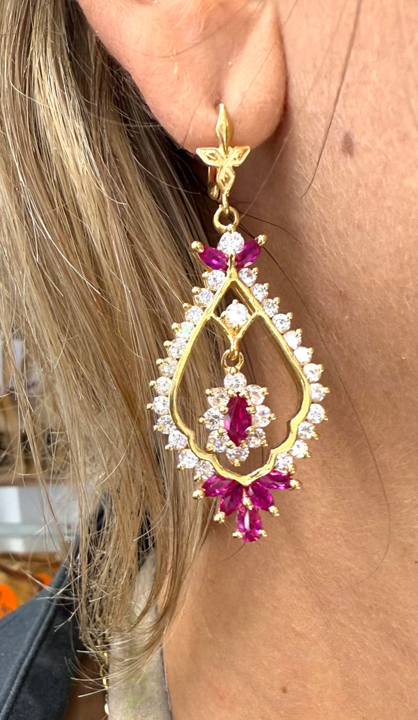 Boucles d'oreilles en or jaune 18k 17 Grs