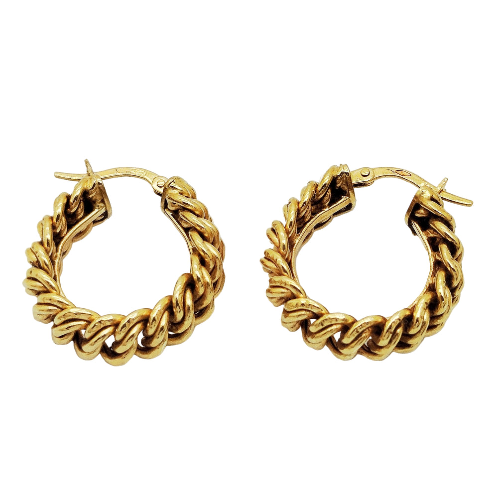 Boucles d'oreilles créoles en Or Jaune 18K - 7.23g