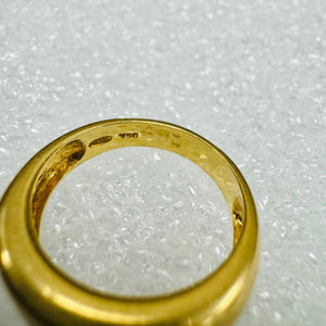 Bague Demi Tour en Or Jaune 18K - T 51