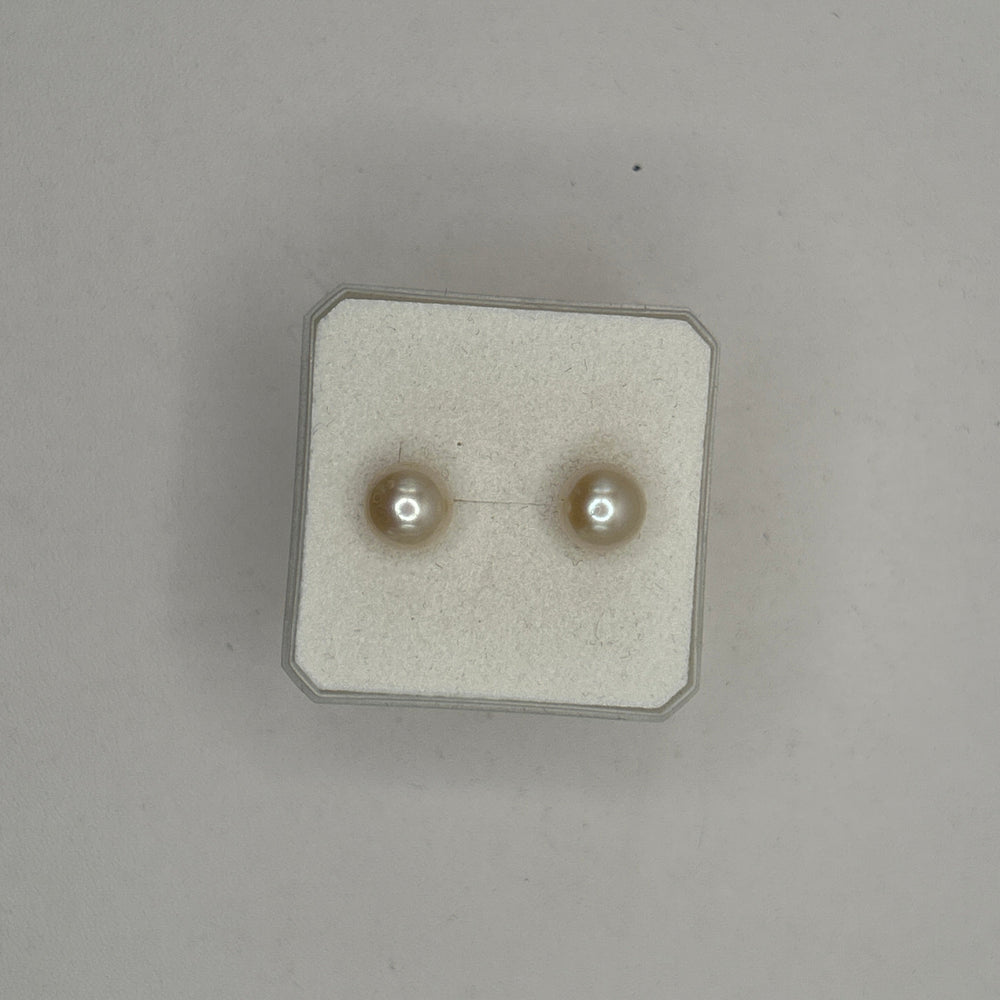 Boucles d'Oreilles en Perles de Culture en Or avec Fermoir Poussette