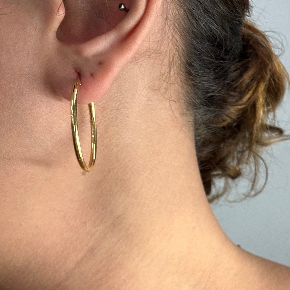 Boucles d’Oreilles Créoles et Demi-Créoles en Or Jaune 18 Carats