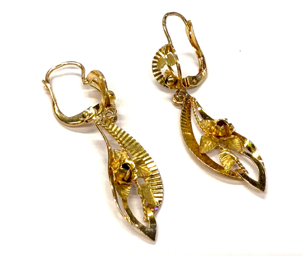 Boucles d'oreilles Dormeuses en Or jaune 18k