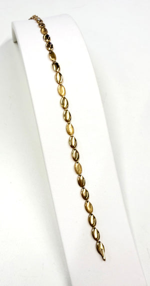 Bracelet en Or Jaune 18 Carats à Maillons Ovales 18 cm