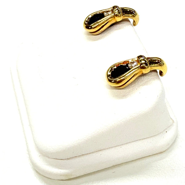 Boucles d'oreilles or jaune 18K 3.22 Grs