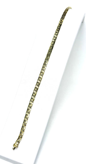 Bracelet Maille Haricot en Or Jaune 18k - 4.18g