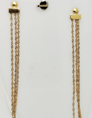 Boucles d'oreilles pendantes en Or Jaune 18K