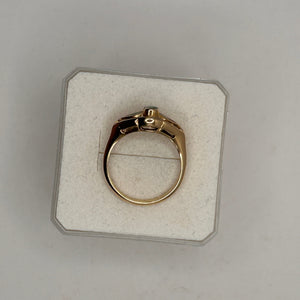 Bague Émeraude et Diamant Or Jaune 18K - 4.14 Grs