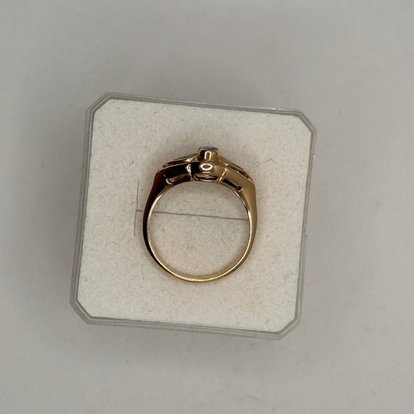 Bague Émeraude et Diamant Or Jaune 18K - 4.14 Grs