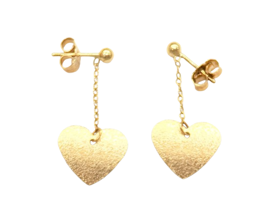 Boucles d'oreilles pendantes en or jaune 18K 1.67 Grs