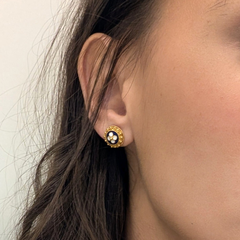 Boucles d'oreilles en or jaune 20K 2.47 Grs