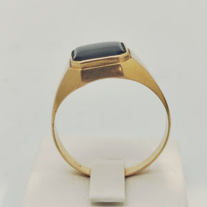 Chevalière en Or Jaune 18K 4.54 Grs - Taille 68