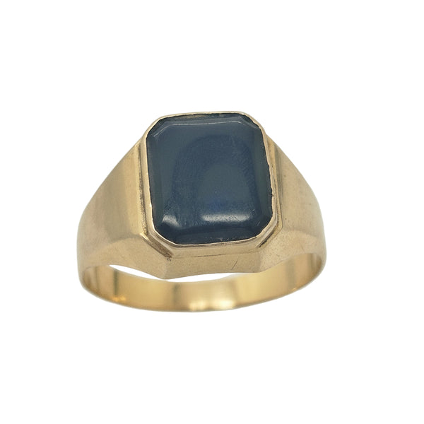 Chevalière en Or Jaune 18K 4.54 Grs - Taille 68