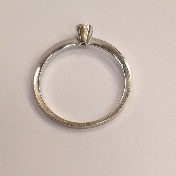 Solitaire en or blanc 18 carats avec diamant 0.15 carats - 1.84 Grs