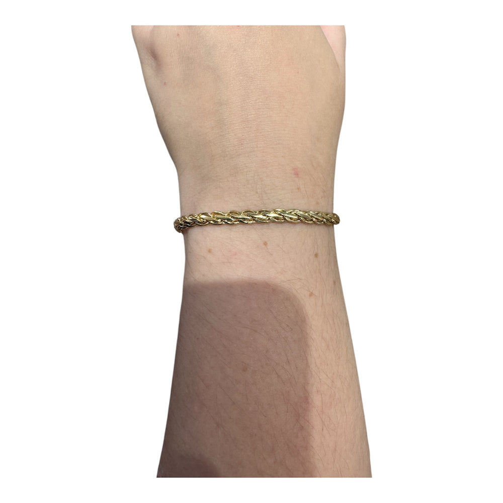 Bracelet Gourmette en Or Jaune 18K Poids-5.85g