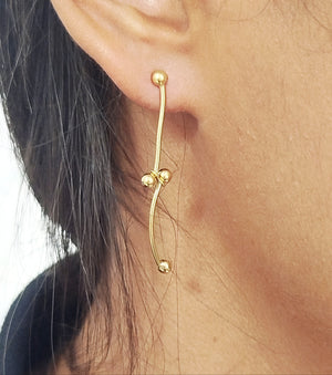 Boucles d'oreilles en or jaune 18K 1.99 Grs