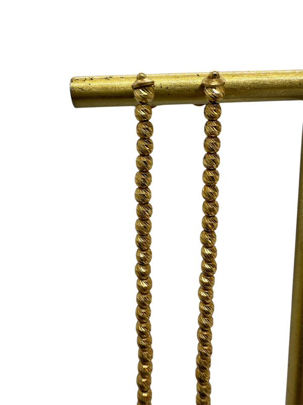 Boucles d'oreilles pendantes en or jaune 18 carats