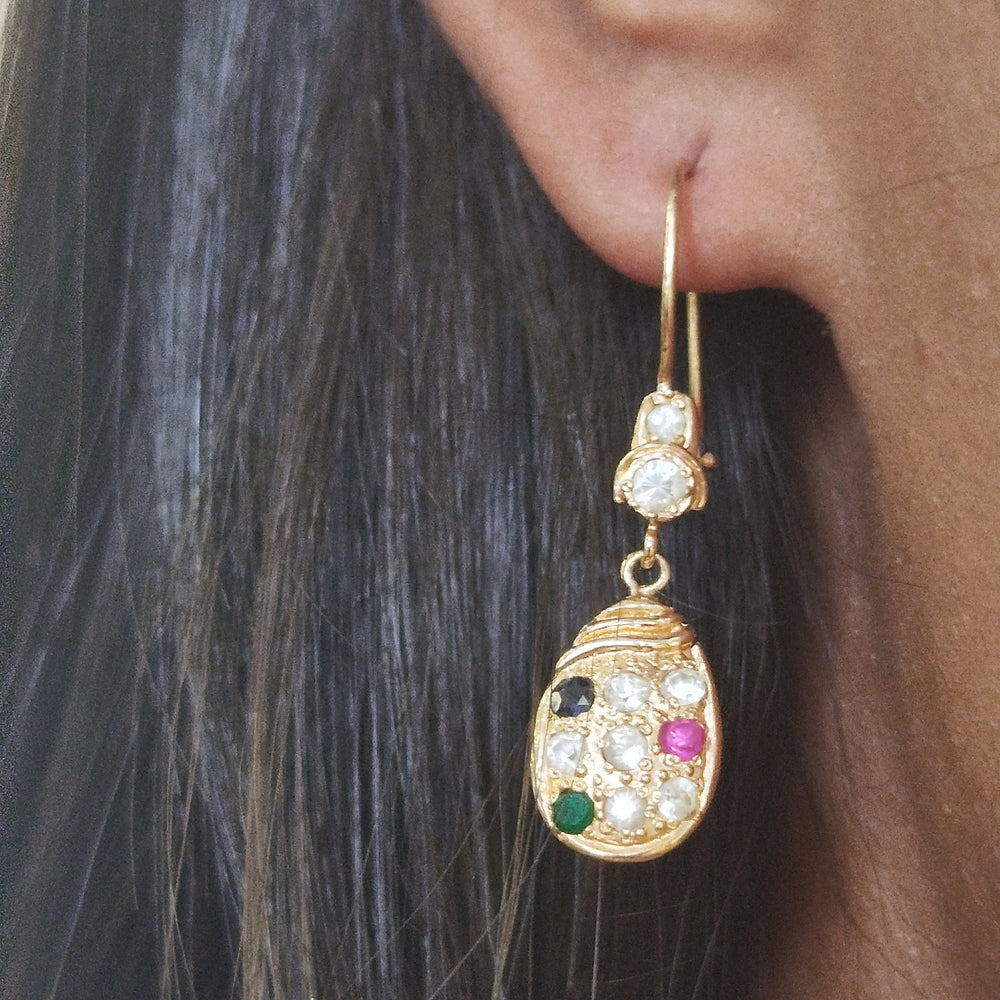 Boucles d'oreilles en or rose 18K 3.48 Grs