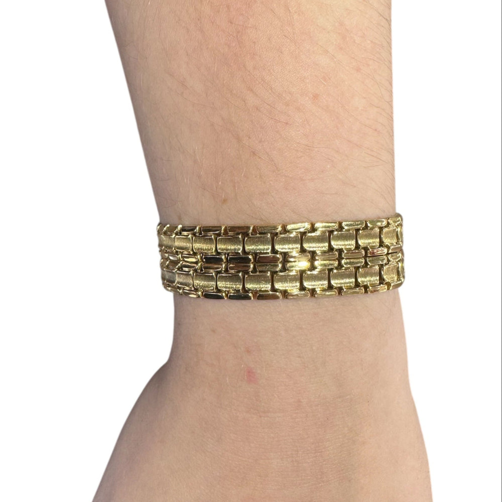 Bracelet Manchette en Or Jaune 18K  29.24 Grs