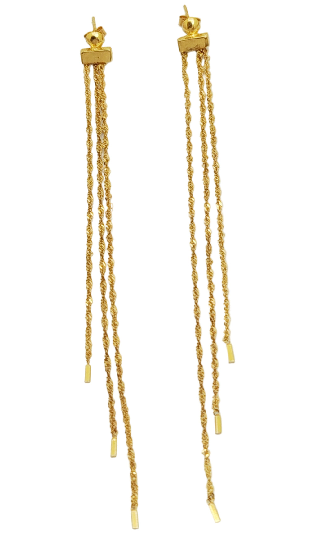 Boucles d'oreilles pendantes en Or Jaune 18K