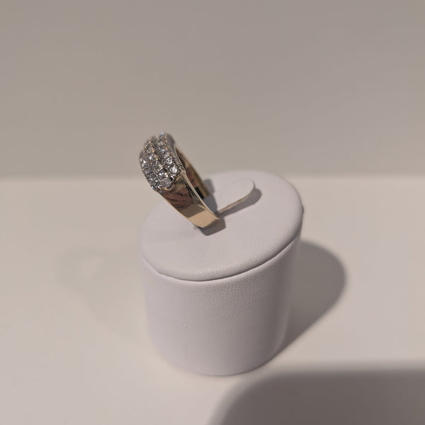 Bague Baguette en Or Jaune avec 28 Diamants - T 60