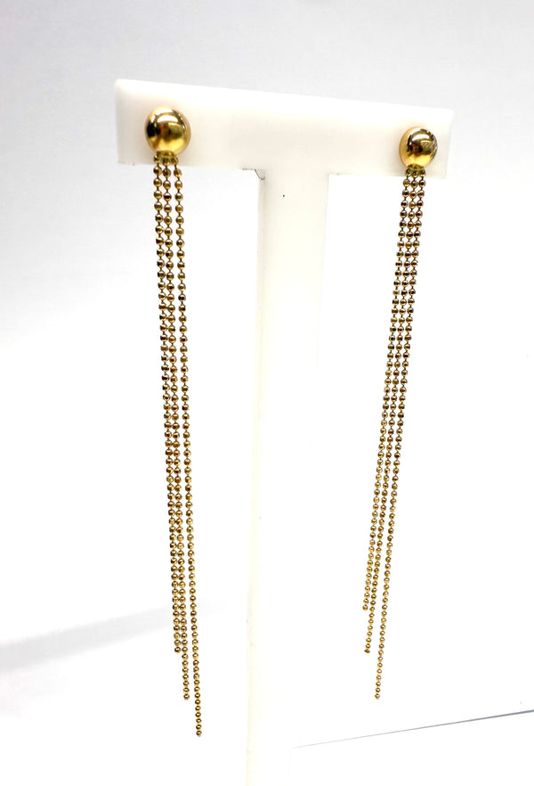 Boucles d'oreilles pendantes en or jaune 18k 4.14 Grs