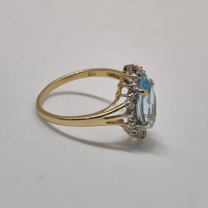 Bague Marquise en Or Jaune 18K - Taille 58