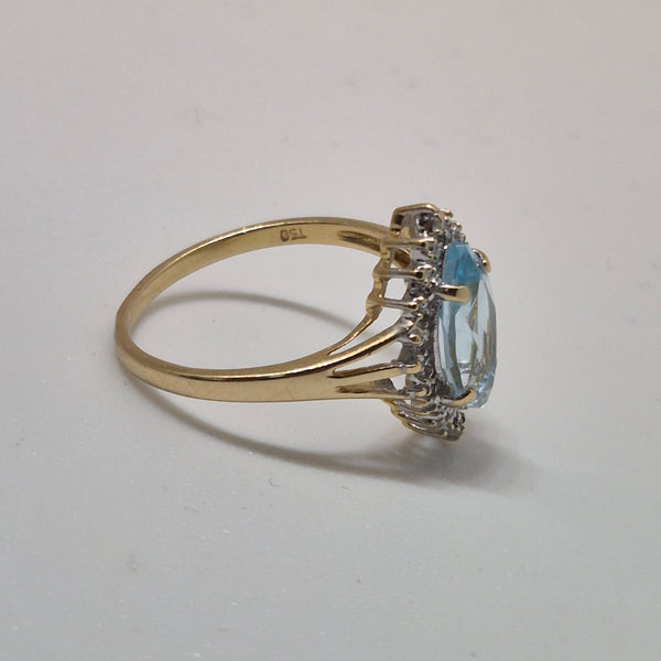 Bague Marquise en Or Jaune 18K - Taille 58