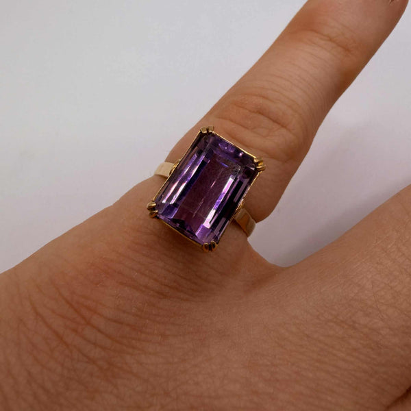 Solitaire Or Jaune 750/1000 avec Oxyde de Zirconium