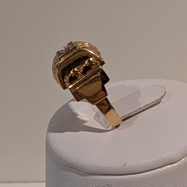 Bagues Tank en Or Jaune 18 K - Taille 54