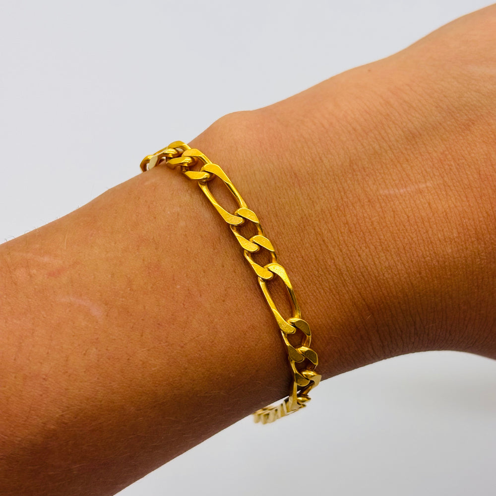 Bracelet gourmette en or jaune 18K 15.30 Grs