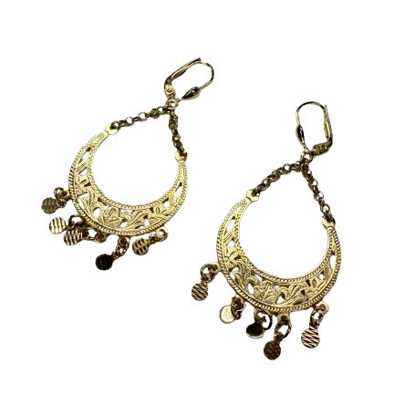 Boucles d'oreilles Savoyardes en Or Jaune 18k - 4.84 Grs