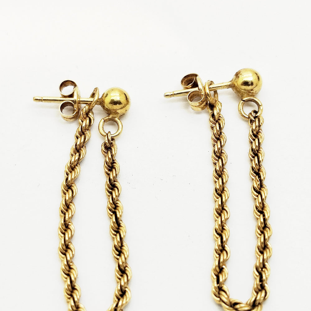 Boucles d'oreilles en or jaune 18 carats