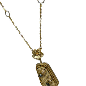 Collier en Or 18 Carats avec Oxyde de Zirconium Poids - 18.77 Grs