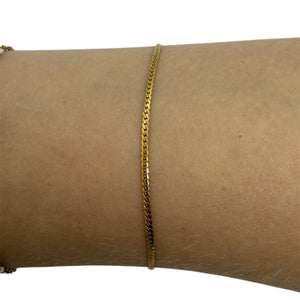 Bracelet Maille Serpent en  Or Jaune 18K - 1.80 Grs