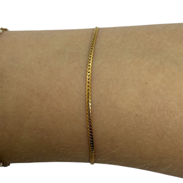 Bracelet Maille Serpent en  Or Jaune 18K - 1.80 Grs