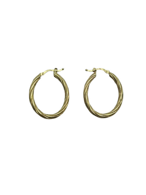 Boucles d’oreilles créoles en or jaune 18 K - 7.27 Grs