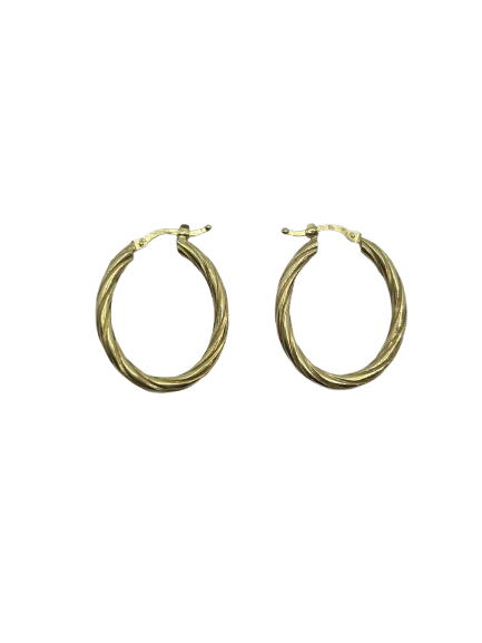 Boucles d’oreilles créoles en or jaune 18 K - 7.27 Grs