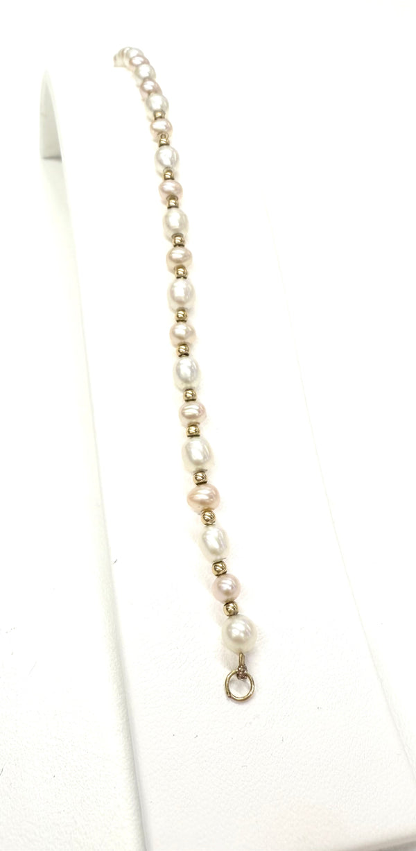 Bracelet Perle Or Jaune 18k - 4.60 Grs