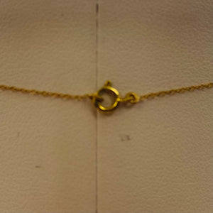 Collier Ras du Cou en Or Jaune 18 K avec Émeraudes et Zirconiums - 2.35 Grs