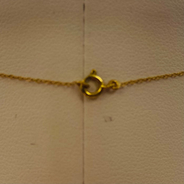 Collier Ras du Cou en Or Jaune 18 K avec Émeraudes et Zirconiums - 2.35 Grs