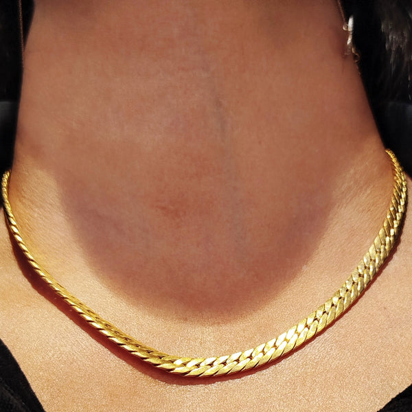 Collier Ras du Cou en Or Jaune 18K- 24.32g