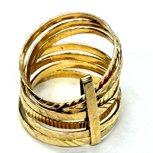 Bague Semainier Or Jaune 18k -Taille 54