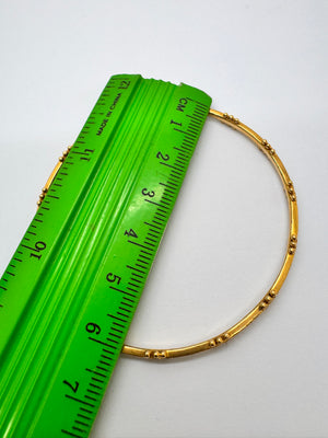 Bracelet Jonc en Or Jaune 18K Travaillé 9.18 Grs