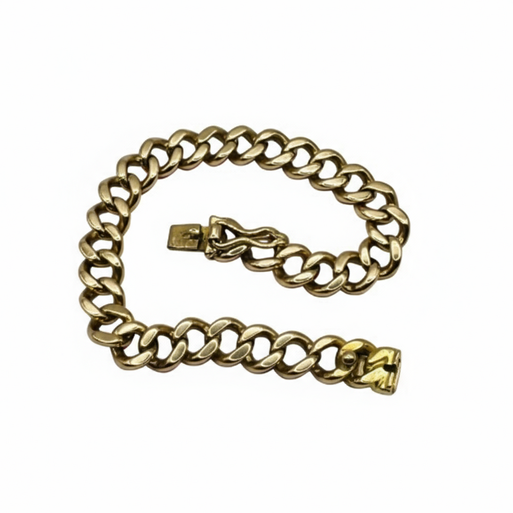 Bracelet Gourmette Or Jaune 18 Carats Poids - 23.09 Grs