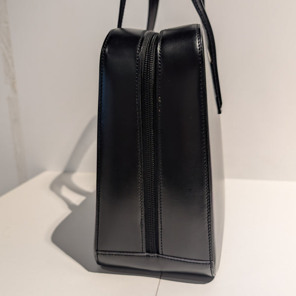 Cartier Panthère 2004 Noir Cuir Sac à Main en très Bon Etat