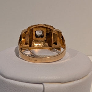 Bagues Tank en Or Jaune 18 K - Taille 54