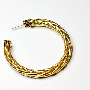 Boucles d'oreilles Palmier Or Jaune 18K 5.46 Grs