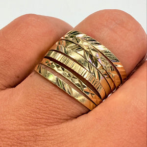 Bague Semainier Or Jaune 18k -Taille 54