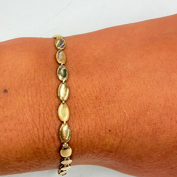 Bracelet en Or Jaune 18 Carats à Maillons Ovales 18 cm
